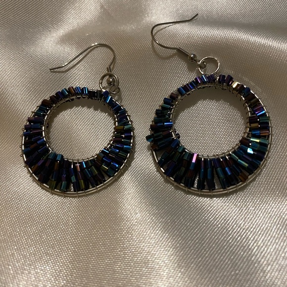 Beaded Elegance Earrings made with Surgical Steel - Picture 6 of 7